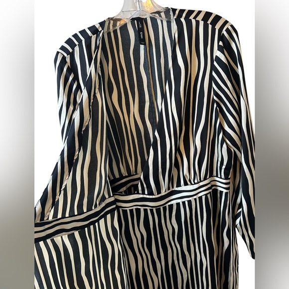 Mango Striped Midi Wrap Dress - Picture 10 of 13